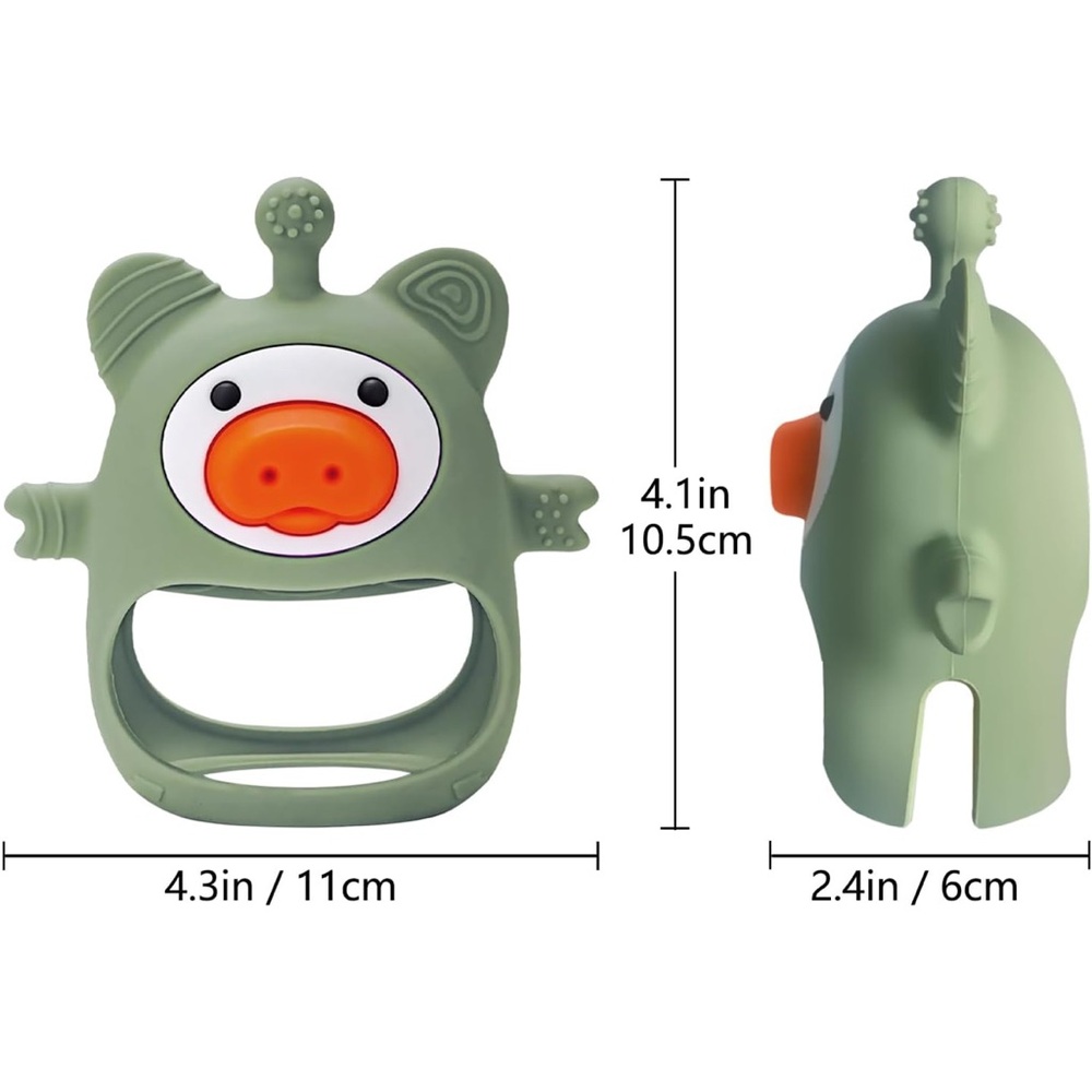 5for$10 Piggy Teething Toys Babies 0-6 Months Silicone Teether Toys Pacifier - Picture 3 of 8